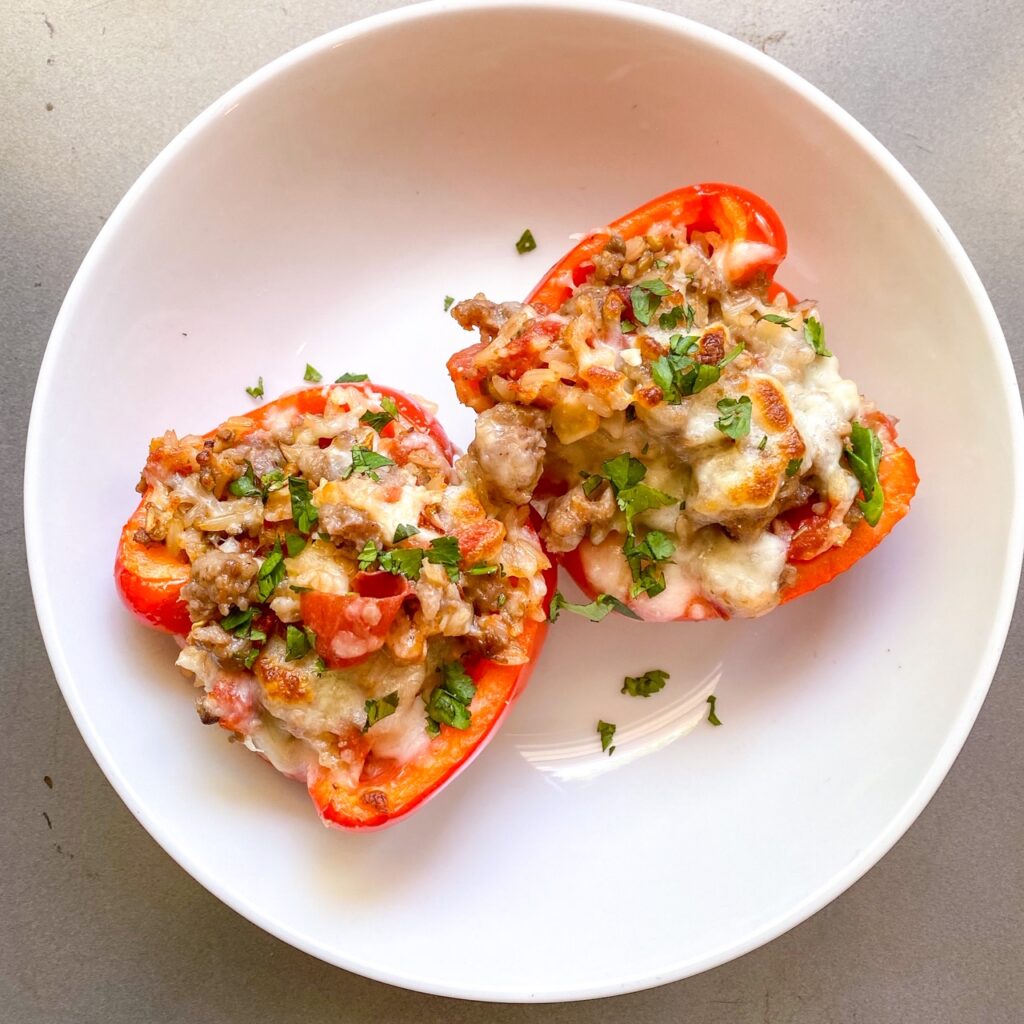 Bell peppers stuffed with flavor